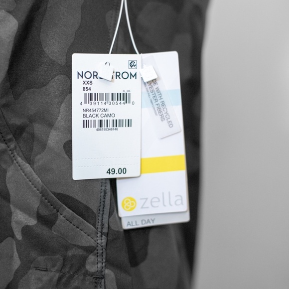 NWT Nordstrom Zella XXS Women’s Lightweight Camo Tank Top – Black Camo - Picture 13 of 13